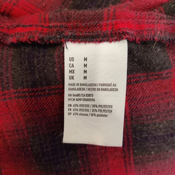 American Eagle Outfitters Soft Boyfriend Fit Flannel Shirt Medium - Picture 7 of 7